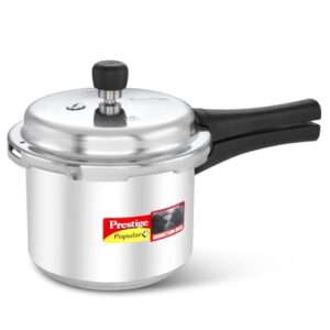 Prestige Popular Plus Induction Base Aluminium Outer Lid Pressure Cooker, 3 Litres, Silver, 3 Liter