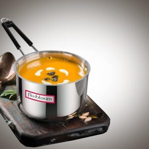 Flixbloom Stainless Steel Induction Base/LPG Gas Stovetop Compatible with Triply (Steel + Aluminium + Steel Bottom) Deep Saucepan/Milk Pan ./ Tea Pan (Sauce pan Without Lid, 1.5 Litre Tea Pan)