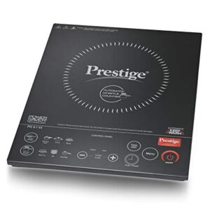 Prestige PIC 6.1 V3 PIC 2200 Watts Induction Cooktop |High Voltage Surge Protection| Automatic Whistle Counter | Feather Touch Buttons | Keep Warm Function |Dual Heat Sensor| Black