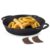 AGARO Royal Pre Seasoned Cast Iron Deep Fry Pan, 25 cm Diameter, 1.8L Capacity, No Chemical Coating, Rigid Handles, Fast Heating, Heavy Weight, Gas…