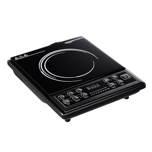 Amazon Basics AB-ICT-CB-1900 1900 Watts Induction Cooktop | LED Display, Overheat Protection and 6 Autocook Functions | Energy Efficient with Auto…