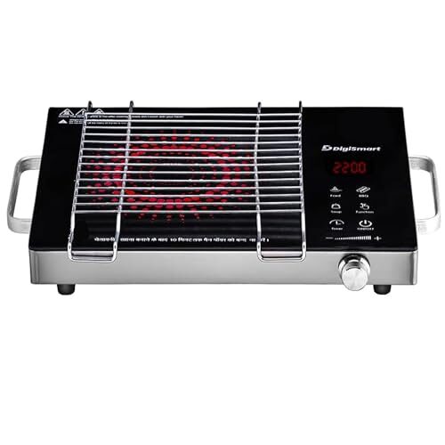DIGISMART Emerald Induction 2500 Watts Stove Auto-Off Safety Works with All Cookware, Glass Top Design, Soft Touch Controls come with 1 Year…