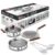 Hawkins 6-Piece Triply with Shielded Nonstick Gift Set | Induction & Gas Compatible | Metal Spoon Friendly | Long-Lasting | with Lid | Silver (SNSGP1)