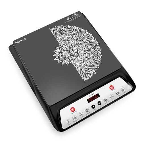 Lifelong 1800 Watt Induction Stove With Surge Protection, Electric Induction, 7 Preset Indian Menu Options, Auto Shut Off&Temperature Control with…