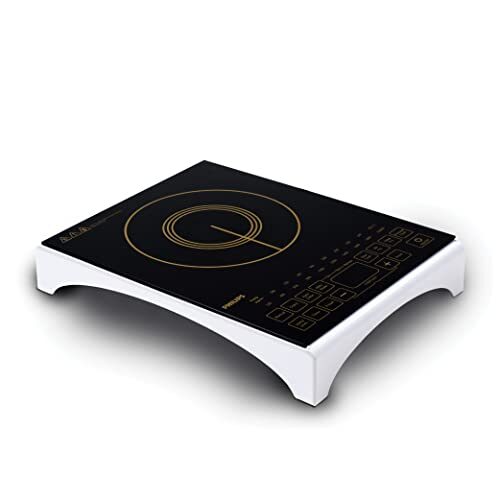 PHILIPS Viva Collection HD4938/01 2100-Watt Glass Induction Cooktop with Sensor Touch (Black)