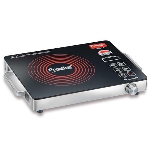 Prestige PIRC 1.0 2200 Watts Infrared Cooktop | Preset Indian Menu Options & Timer | Compatible With Any Metal Cookware With Flat Bottom | Easy to…